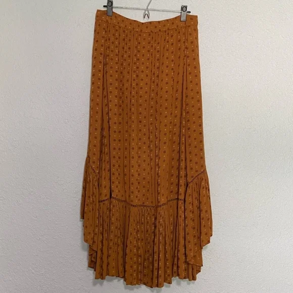 Shyanne Burnt Orange Midi Skirt High Low XXL - Picture 7 of 10